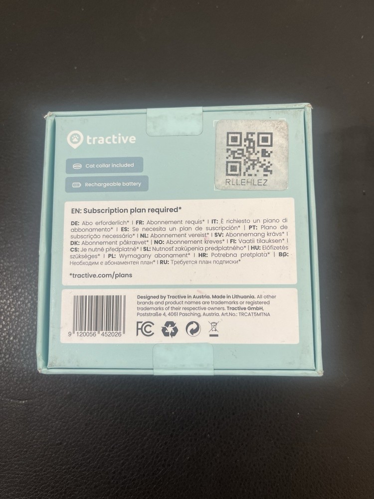 SEALED Tractive CAT mini - GPS tracker
