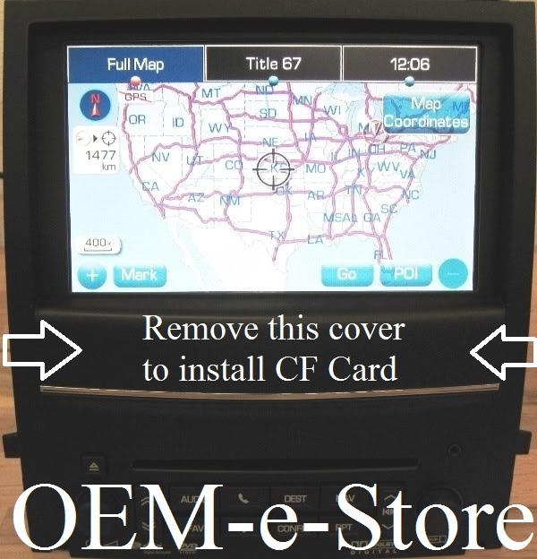 2011 2012 2013 Cadillac Escalade ESV EXT Navigation CF Card DATA U.S Canada Map