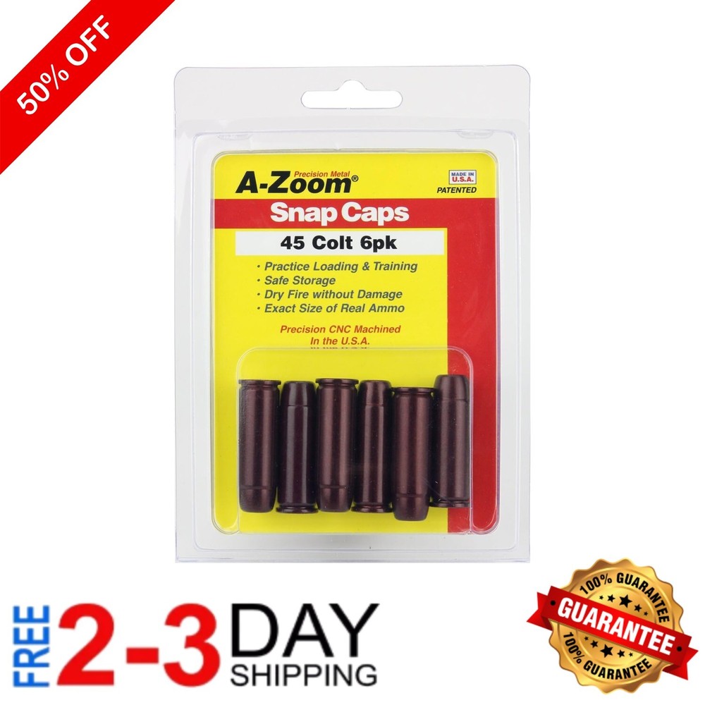 6-Pack Precision Snap Caps - Durable Aluminum for Safe Training & Testing
