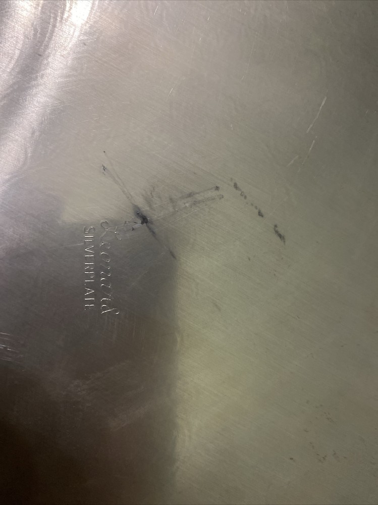 Leonard Silver Plated Tray Round 12" Diameter Tray Silverplate Pineapple Pattern