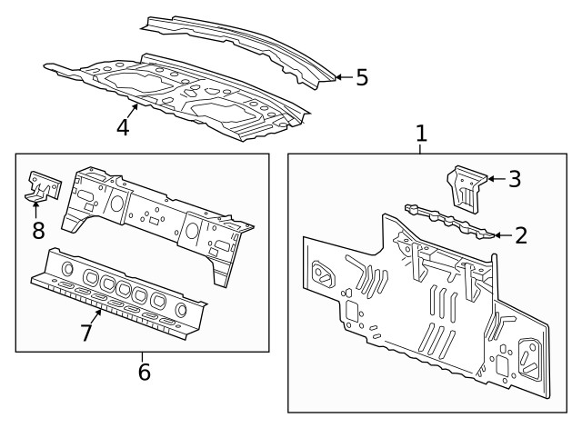 Genuine GM Rear Window Panel 23303049