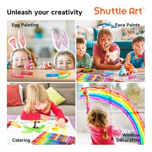 30 Colors Solid Tempera Paint Sticks with 1 Drawing Pad