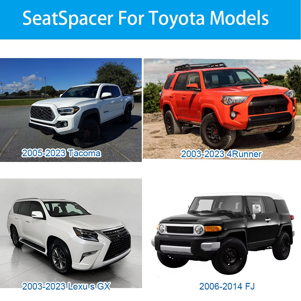 Front Seat Riser Spacer for Toyota Tacoma 4Runner lift 1.25" Blocks Jacker