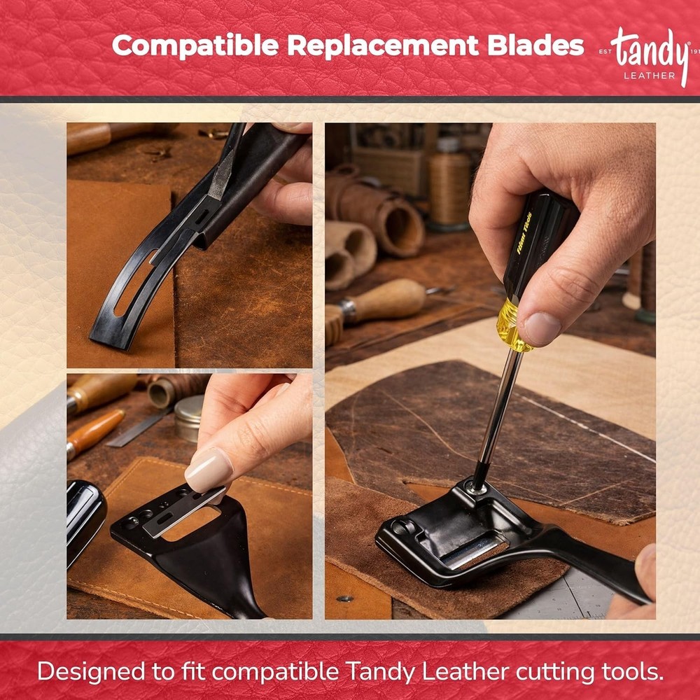 10-Pack Precision Blades - Essential Replacement for Leather Crafting Tools