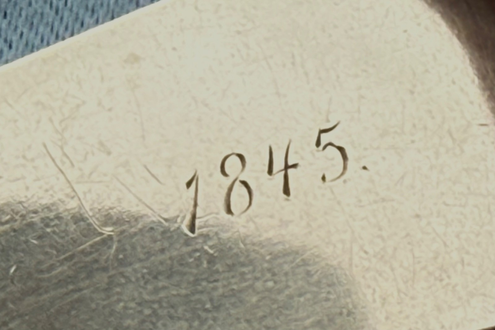 A&W Wood 2 Coin Silver Soup or Desert Spoons 7 1/2 Inches Mono 60 Gram