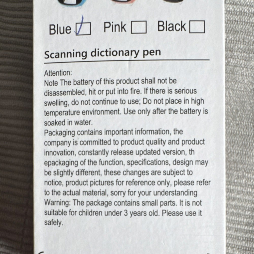 Translator Pen, Text to Speech Reader Pen, Scanning Device for Reading