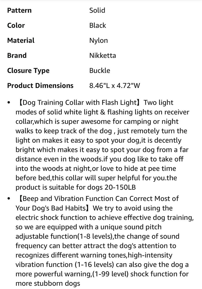 Remote Training Collar, Water Proof, & Rechargeable (READ DESCRIPTION) -B2