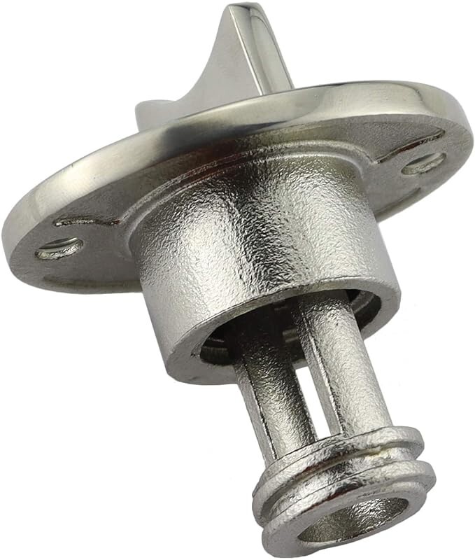 Oval 316 Stainless Steel Boat Garboard Drain Plug For 1" 25mm Hole WithO Ring