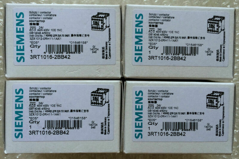 Siemens dc contactor 3RT1016-2BB42 New #YY0