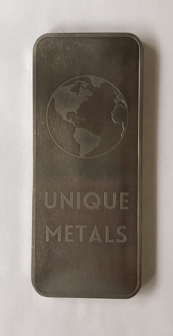 1 (One) Pound lb Titanium Bullion Bar By Unique Metals