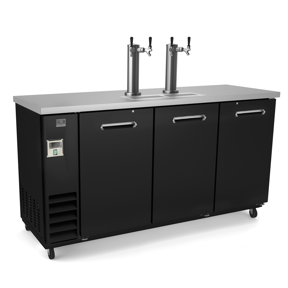 Kelvinator KCHBBD3D2T 73" Draft Beer Cooler with (2) Double Faucet Columns