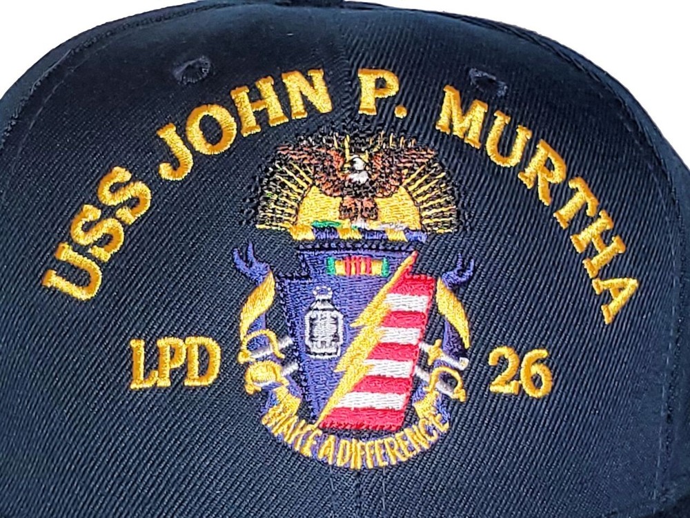 NEW USS JOHN P. MURTHA LPD 26 COMMAND BALL CAP with HOOK & LOOP ADJ REAR STRAP