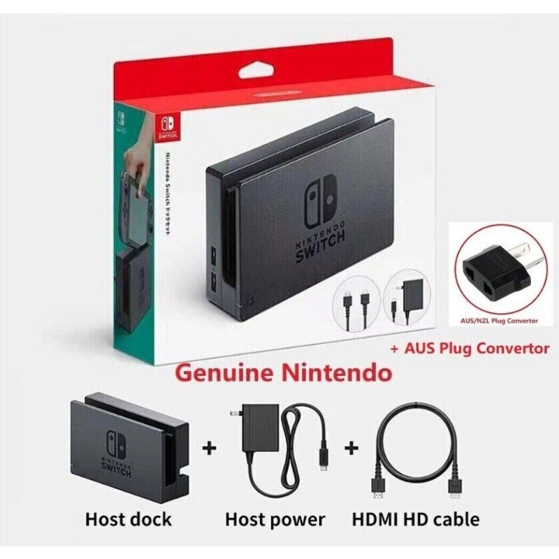 Original Nintendo Switch Charging Dock+AC Adapter Power Cable+HDMI CABLE Set TV