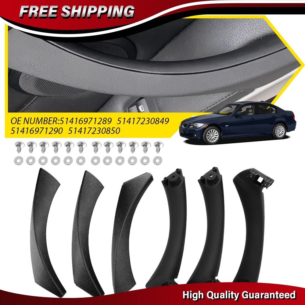 6PCS/Set Interior Door Pull Handle Trim Cover For 2005-2013 BMW E90/E91/E92/E93