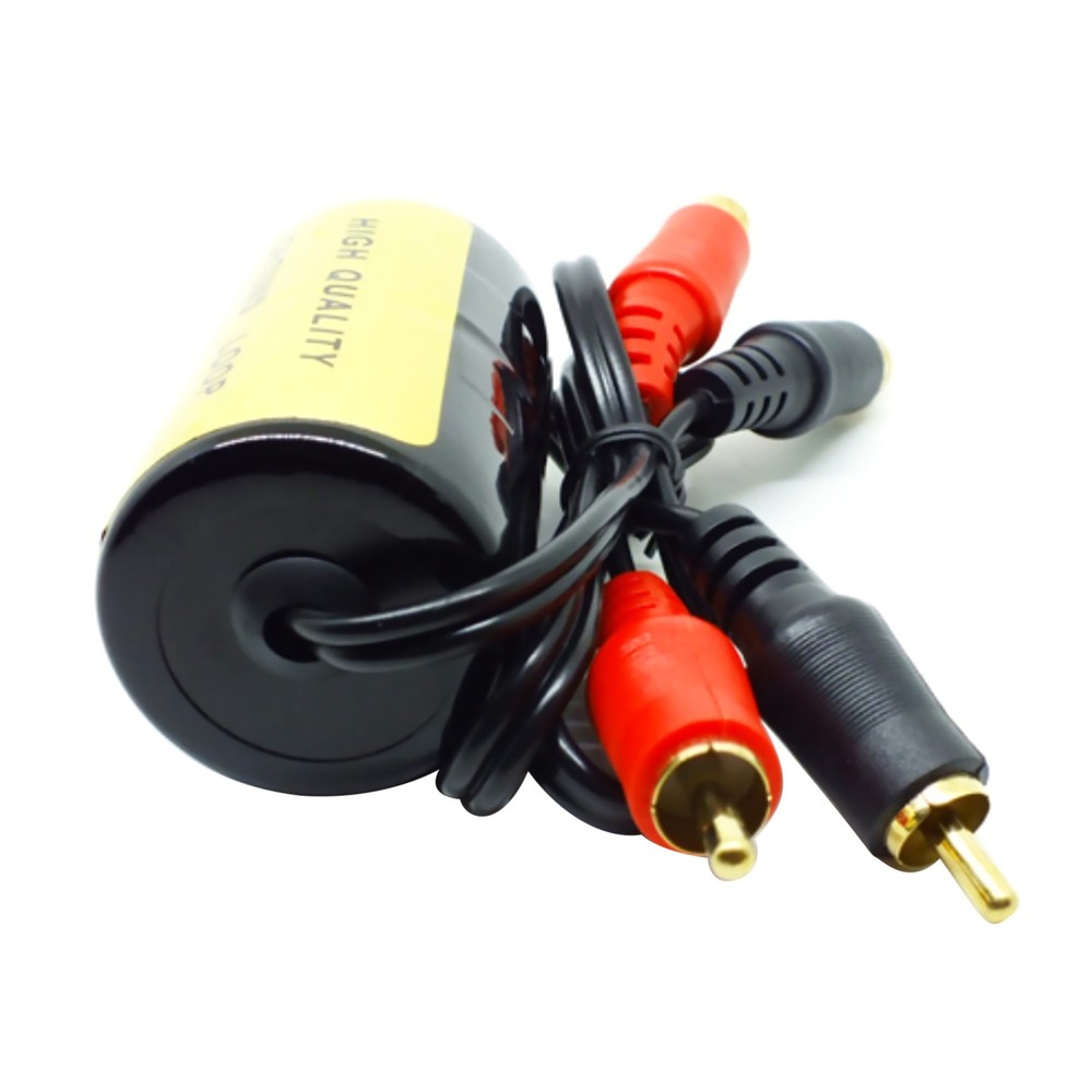 RCA Audio Noise Filter Suppressor Ground Loop Isolator For Car and Home Stereo