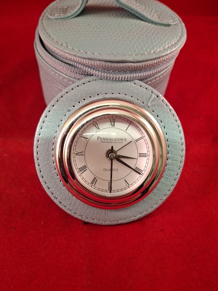Penhaligon's travel clock in a case D