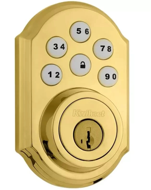 Kwikset SmartCode Z-Wave Deadbolt - Polished Brass - Pre-Owned