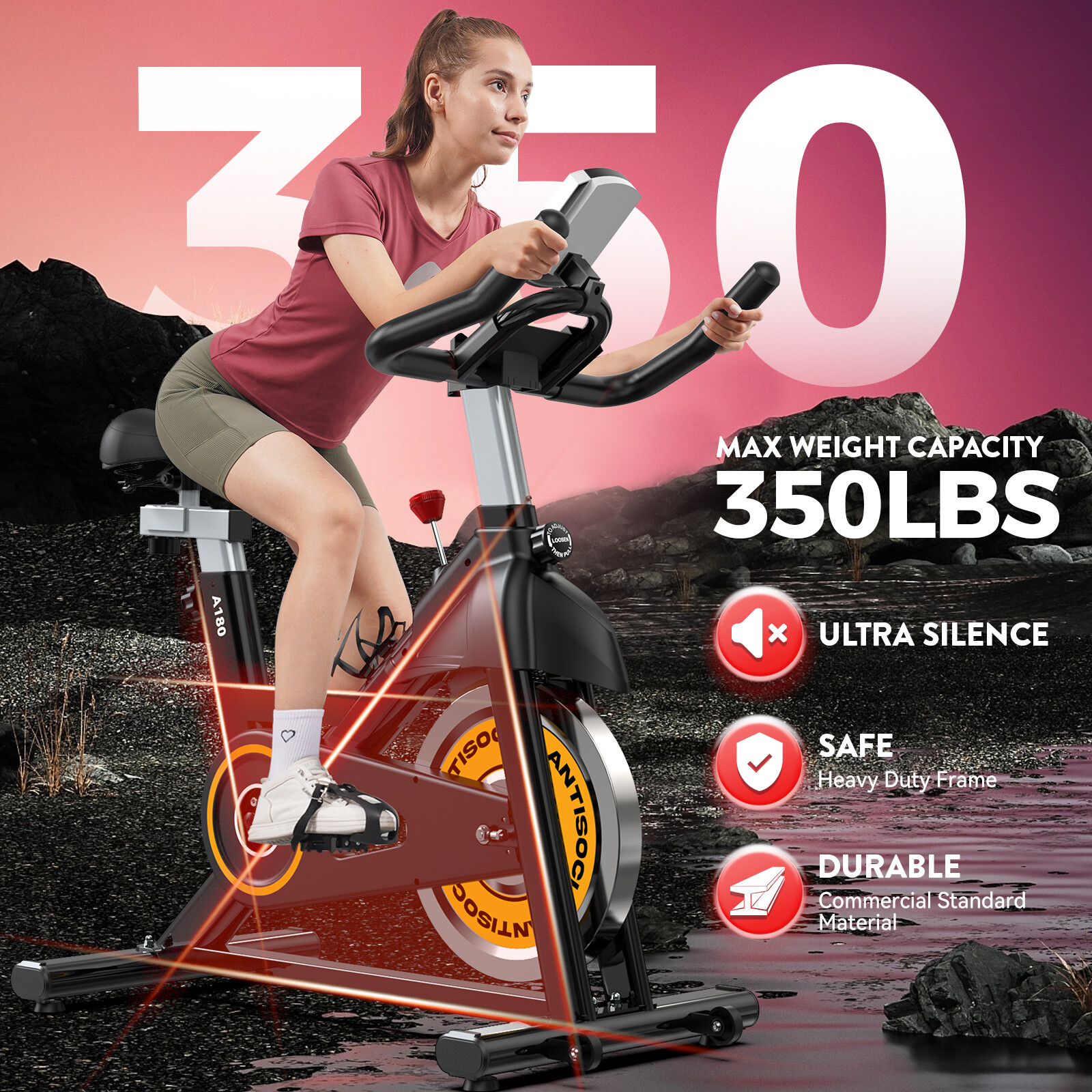 Indoor Cardio Workout Bike Stationary Bike Cycling Fitness Home Exercise Bike