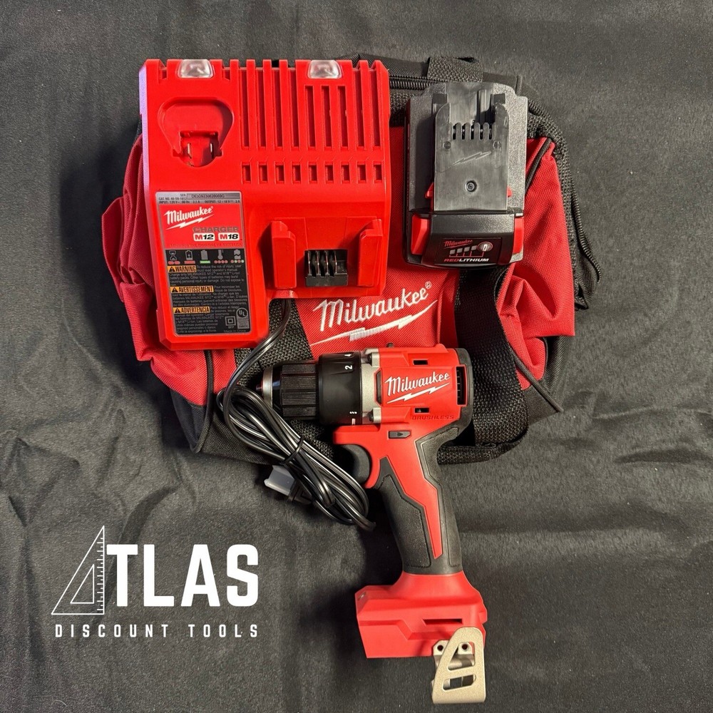 Milwaukee 3601-21P M18 Compact Brushless 1/2" Drill/Driver Kit
