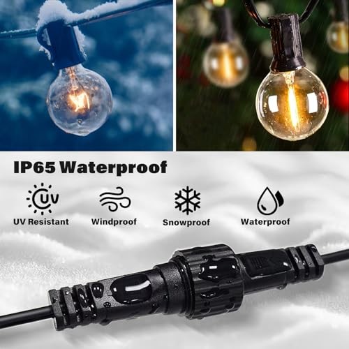 16.4Ft/5M Extension Cable for Christmas String Lights IP68 Waterproof