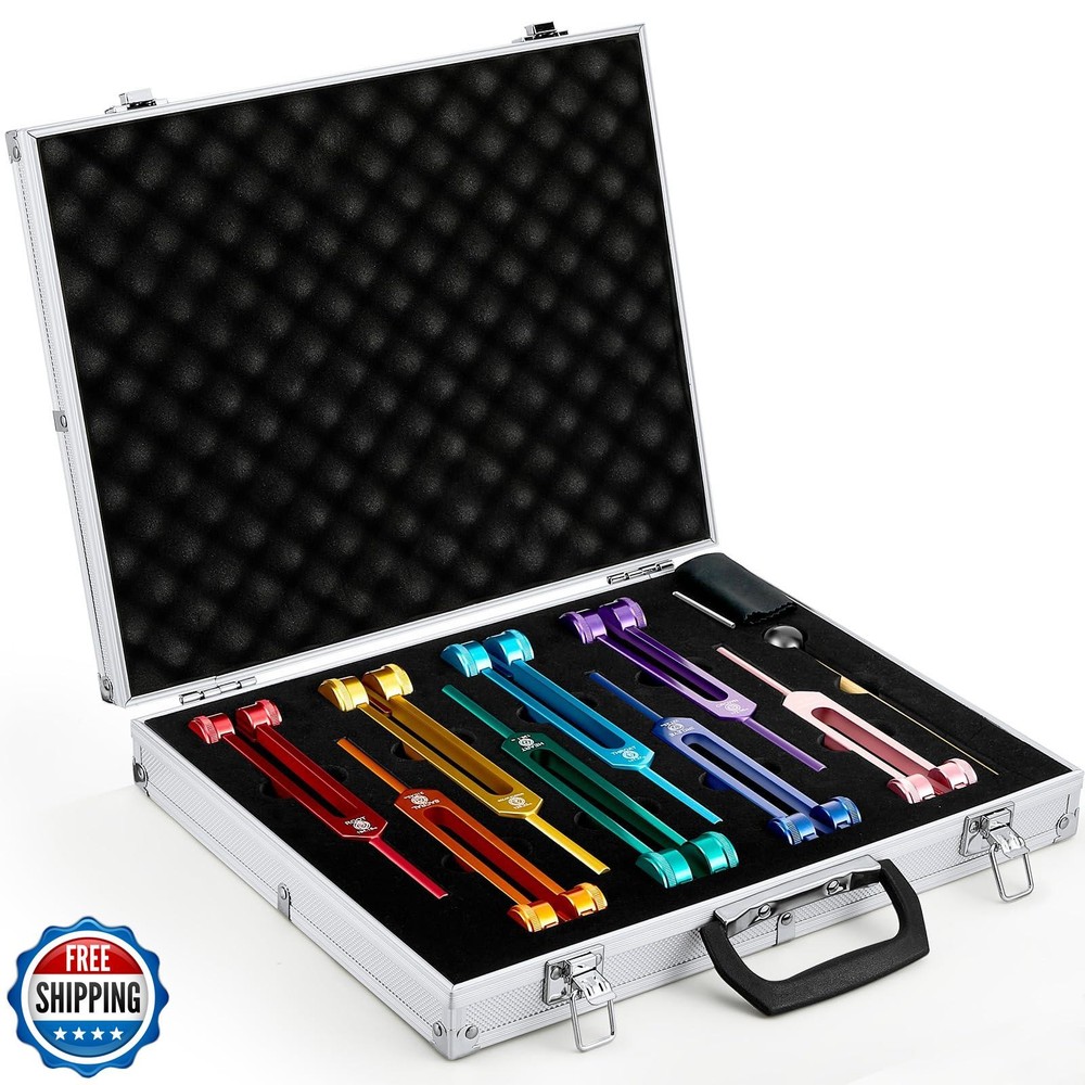 Fiada Tuning Fork Set Chakra Tuning Fork Multiple Hz Tuning Forks for Healing