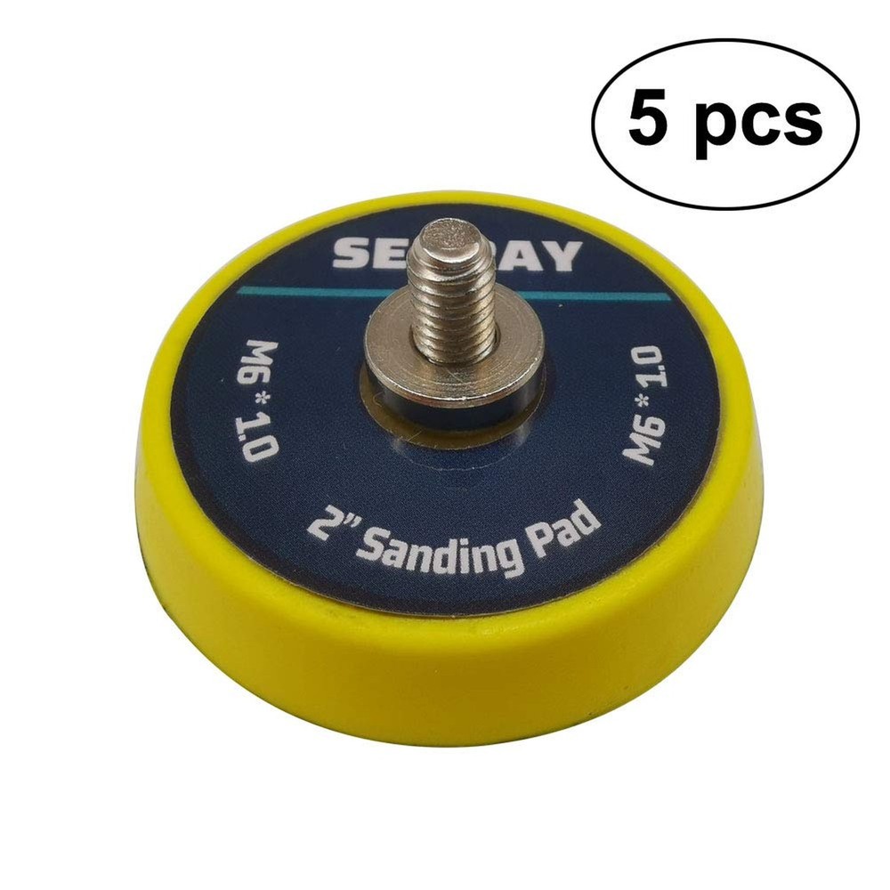 2 Inch DA Polisher & Sander Pad 5PCS - M6 Thread - Hook & Loop Rand... Fast Ship