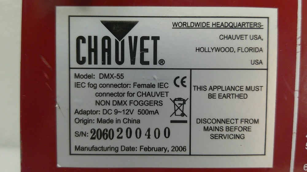 Chauvet DMX-55 Controller W/ AC Adapter