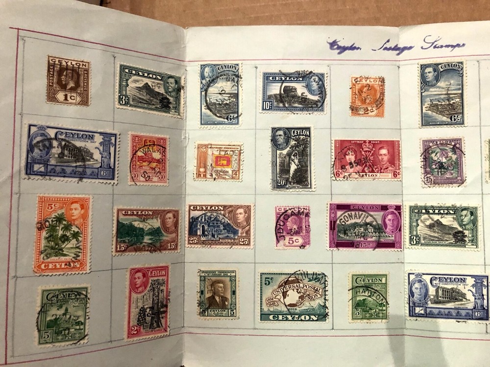 Ceylon stamp collection - 36 stamps