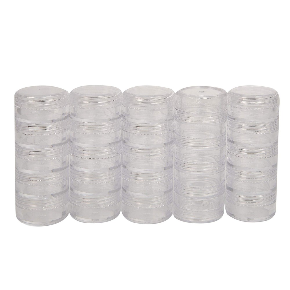 The Beadsmith Personality Case, Clear Plastic Bead Storage Case with 25 clear