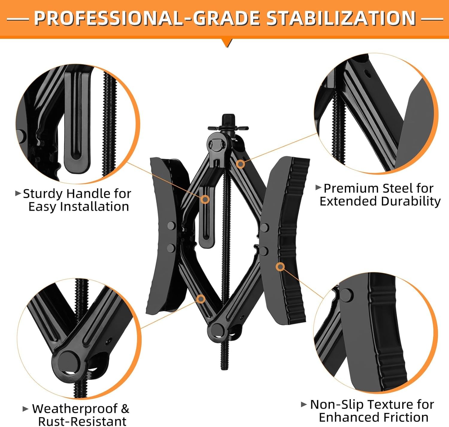 2Pk RV Tire Stabilizer, X-Shaped Wheel Chock for Dual Axle Travel Trailer Camper