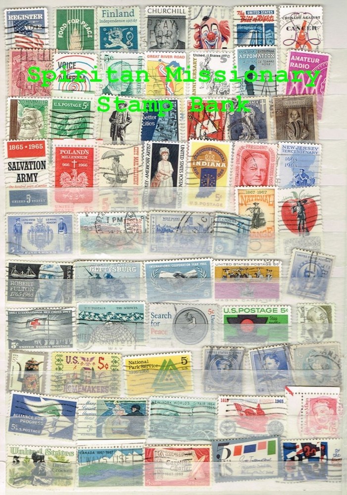5¢ Postage:  60 Assorted  Cancelled  sTamps (13-802)