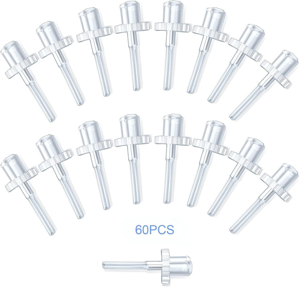 60 Pack Disposable Tips for Ear Washer, Replacement Washer 60 Pack, Clear