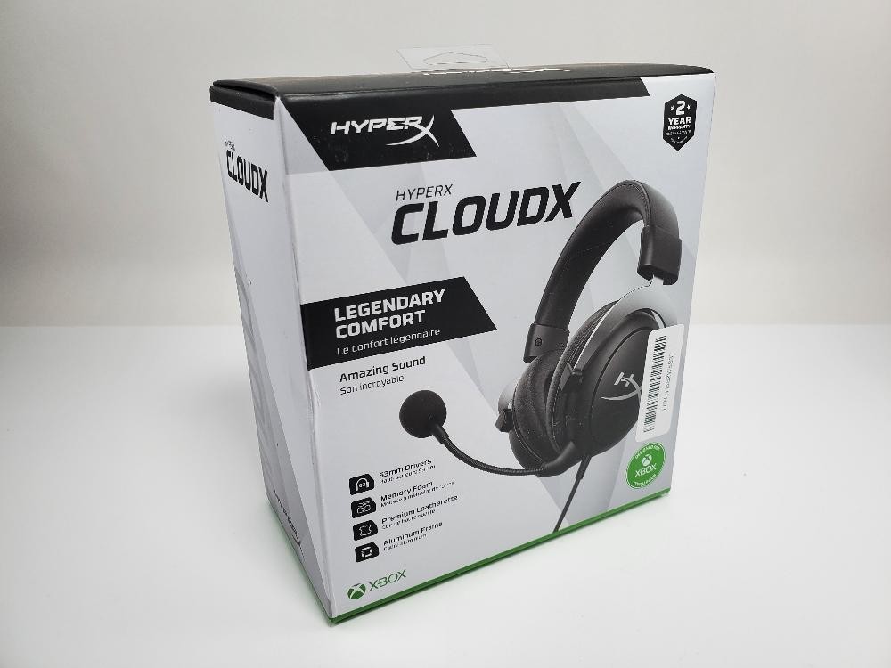 HyperX CloudX Xbox Gaming Headset Detachable Mic Memory Foam Black Silver Inline