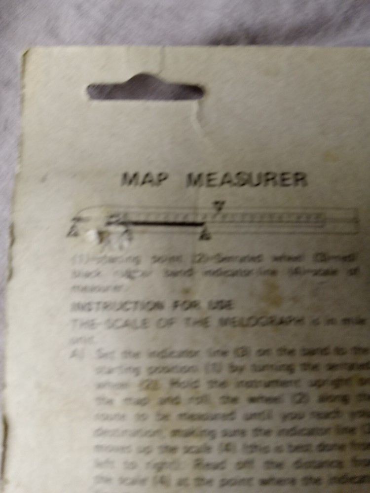 Vintage Universal Map Route Measurer