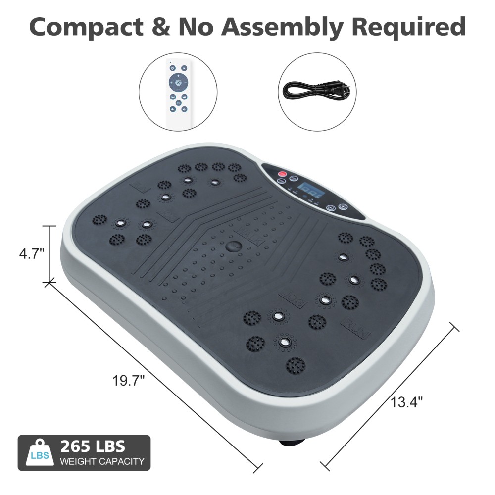 Vibration Exercise Platform - Weight Loss & Toning Training Machine Grey