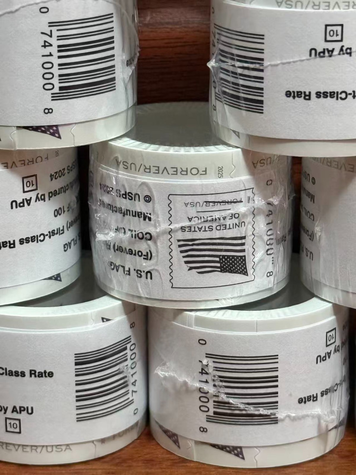 5 rolls of 500 USPS - Postage Free Ship!!-500 PCS-Special Sale!! New seal