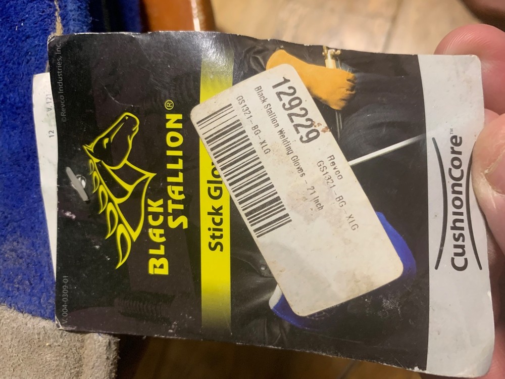 Revco Padded Long-Cuff Split Cowhide Stick 21" Welding Gloves