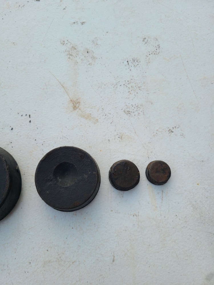 Antique Cast Iron Stackable 6 Piece Weight Set Bakery General store Mercantile
