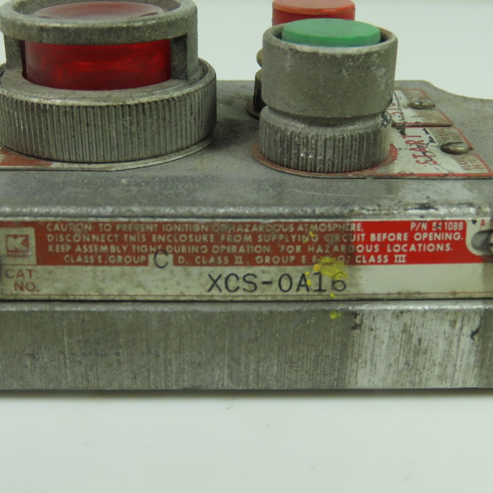 Killark XCS-0A16 Hazardous Location Start Stop Push Button Station 220VAC