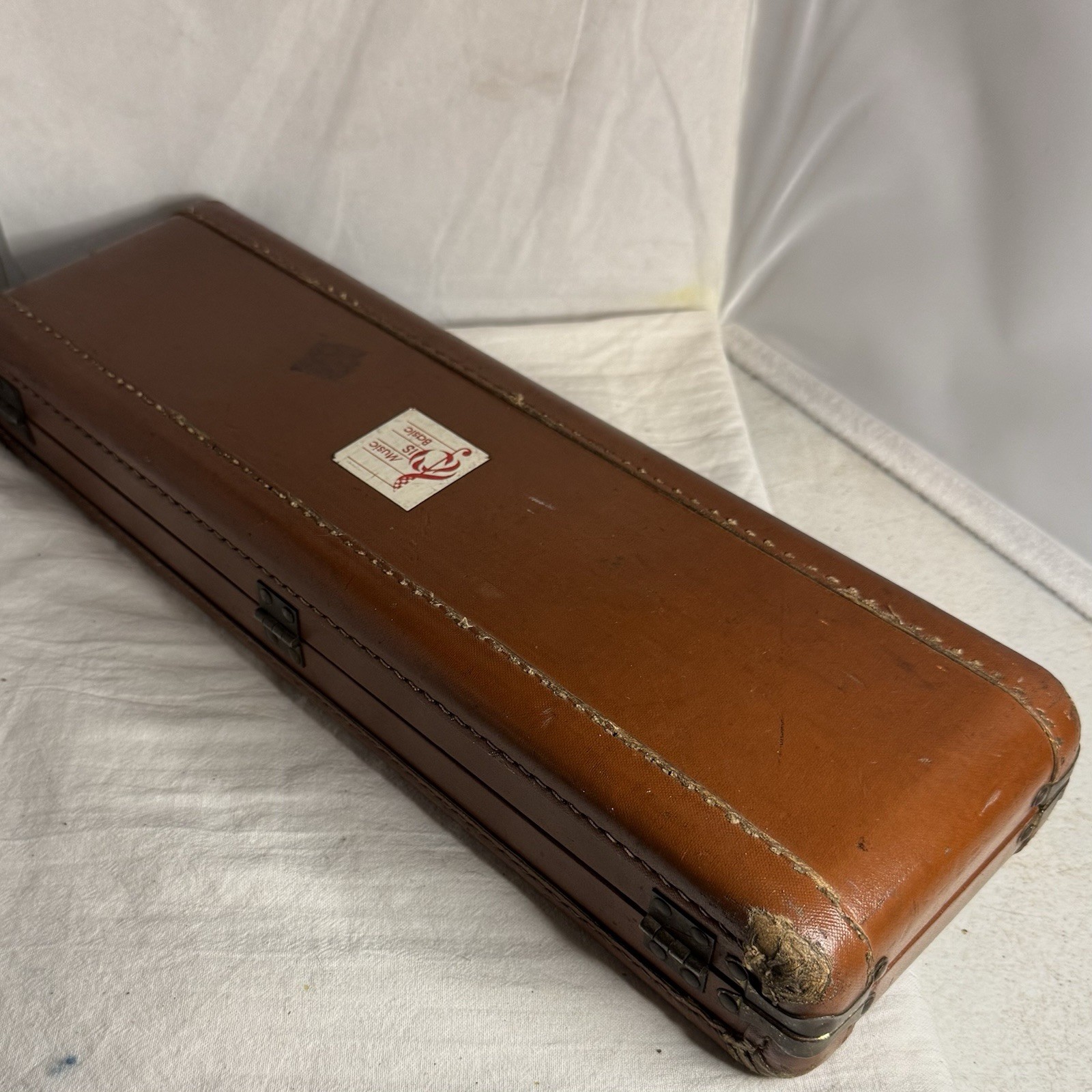 Vintage Alexandre Paris Flute With Case Italy Silver Plated 1713 W/Cleaning Rod