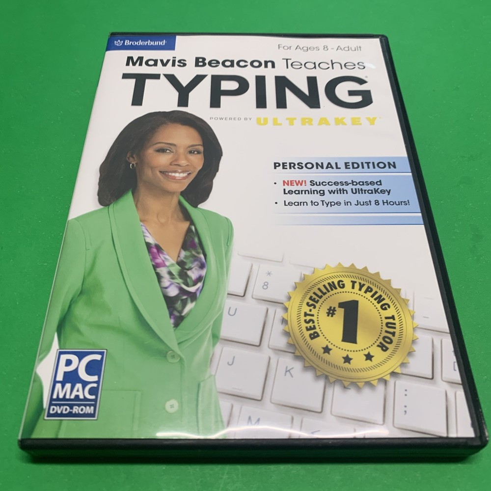 Mavis Beacon Teaches Typing Computer Software Windows/PC/MAC Ultrakey Broderbund