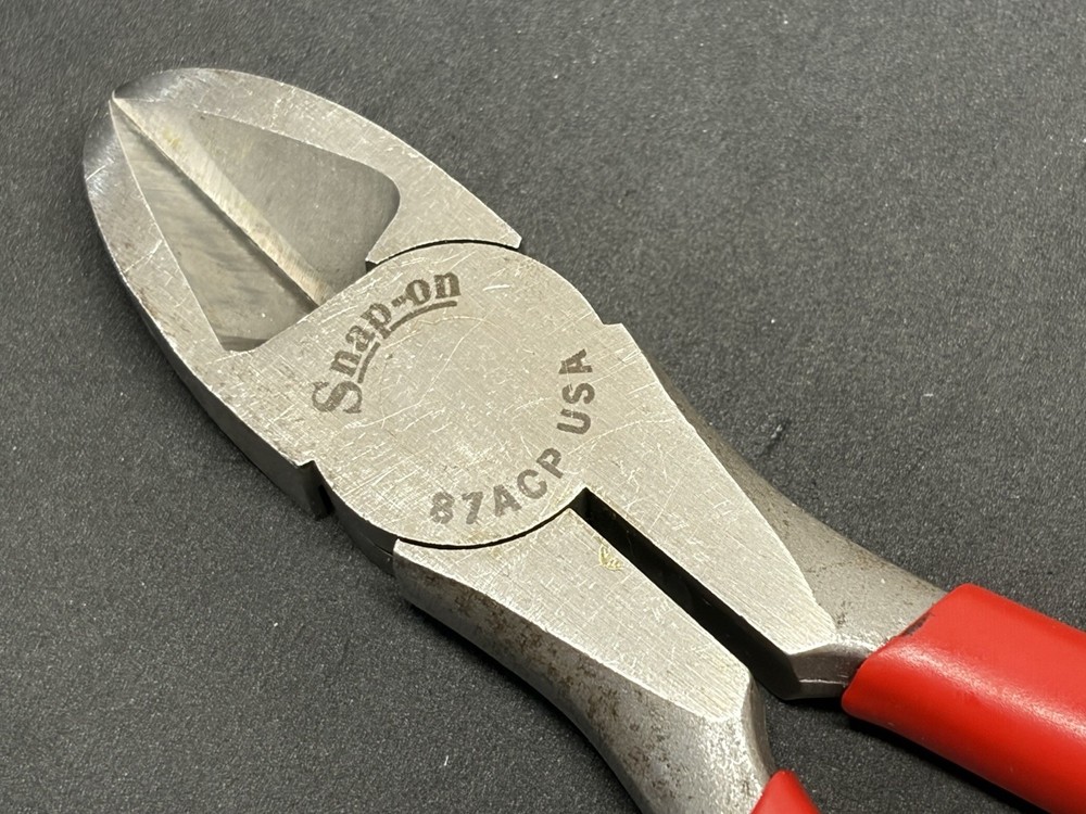 Snap On Tools RED Soft Grip 7" Diagonal Side Cutters Dikes 87ACP
