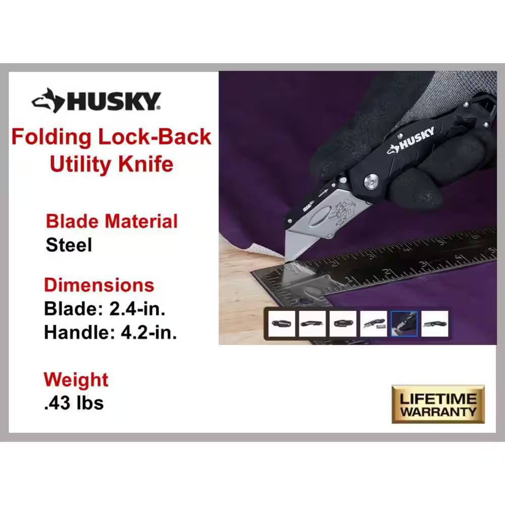 Folding Lock-Back Utility Knife