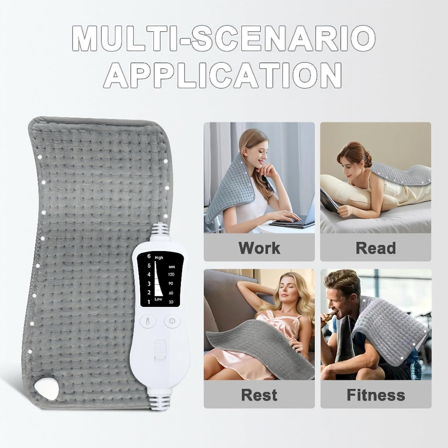 Extra Large Heating Pad 40"X20" XXL Electric Heating Pad Relieves Back Pain