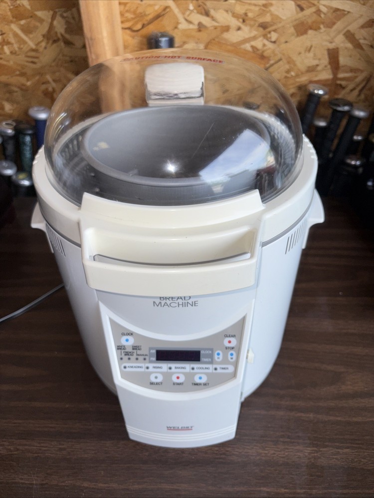WELBILT The Bread Machine Maker ABM-100-3 White Dome Top 2 Lb Loaf Automatic