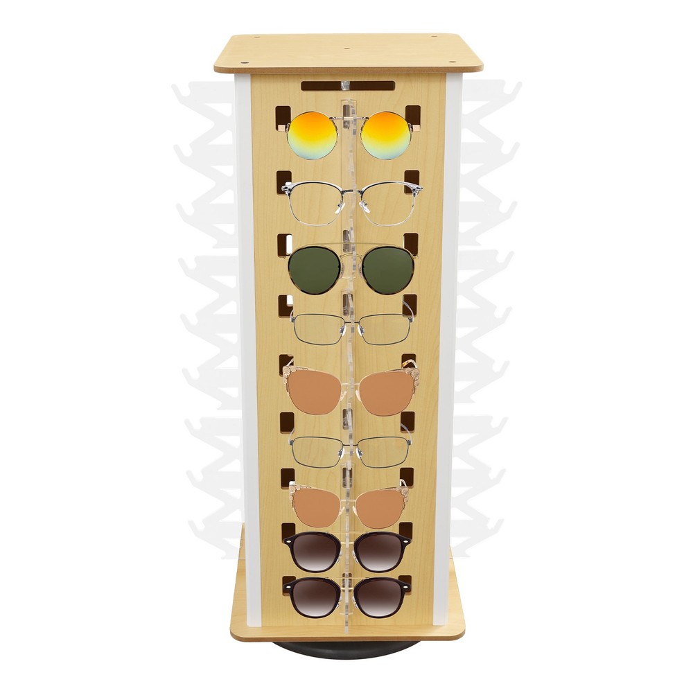 360°Rotating Sunglass Display Rack Square Eyeglass Organizer Holder Freestanding
