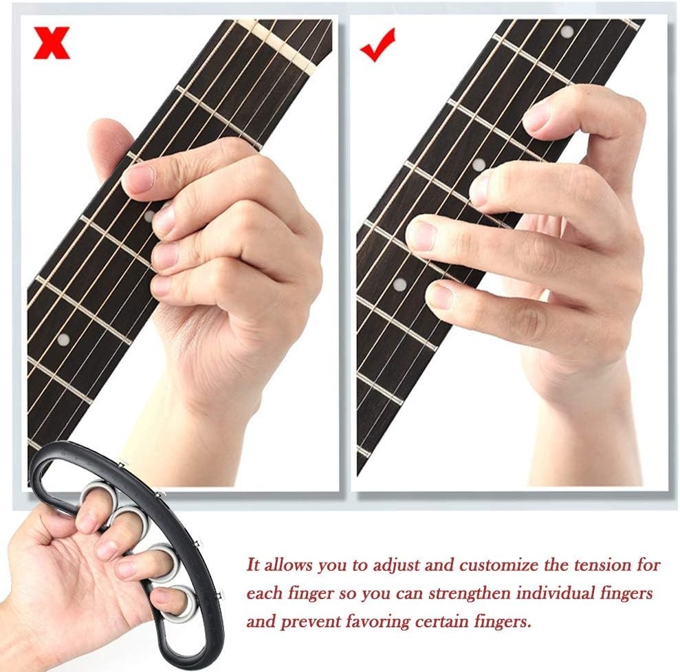 Adjustable Guitar Finger Expansion Trainer - Enhances Flexibility & Strength
