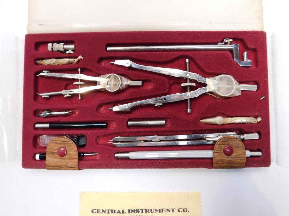 Central Instrument Co. Drafting Precision Drawing Set 595 K