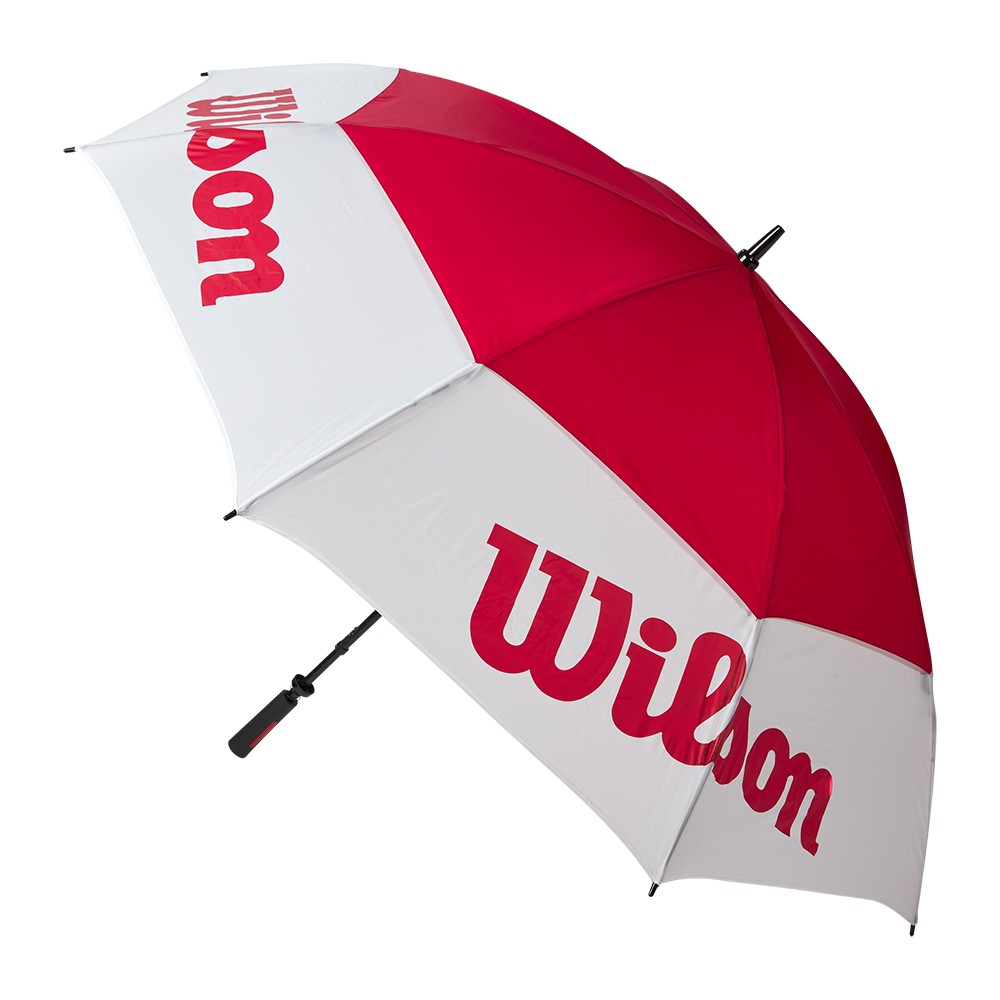 NEW Wilson Golf Tour Umbrella 68" Double Canopy - White / Red