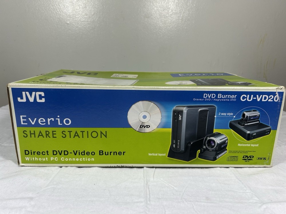 New JVC Everio DVD Burner HD Share Station Model CU-VD20 Direct Connect